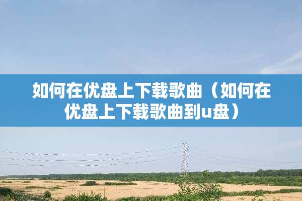 如何在优盘上下载歌曲（如何在优盘上下载歌曲到u盘）