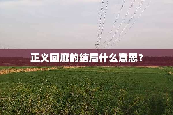 正义回廊的结局什么意思？