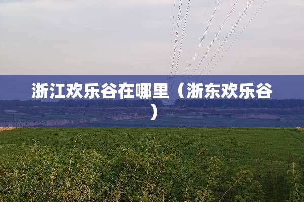 浙江欢乐谷在哪里（浙东欢乐谷）