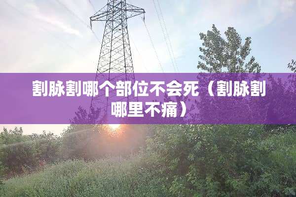 割脉割哪个部位不会死（割脉割哪里不痛）