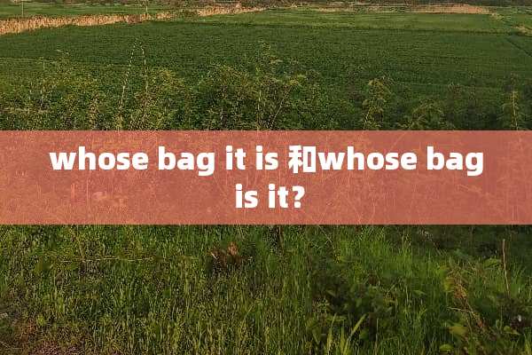 whose bag it is 和whose bag is it？