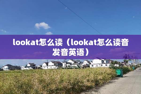 lookat怎么读（lookat怎么读音发音英语）