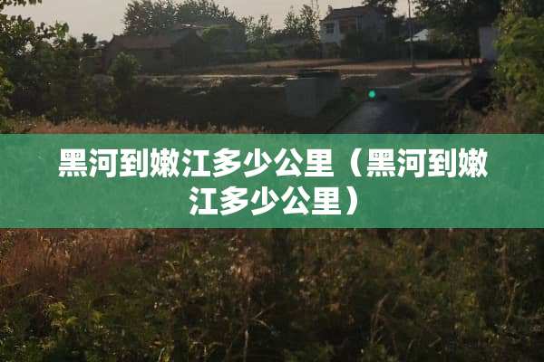 黑河到嫩江多少公里（黑河到嫩江多少公里）