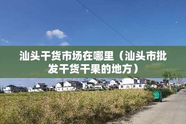 汕头干货市场在哪里（汕头市批发干货干果的地方）