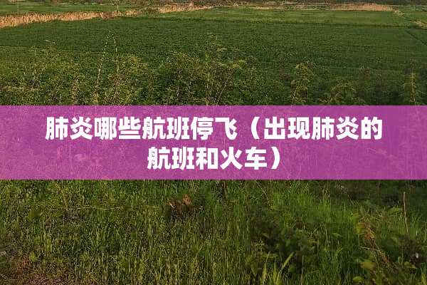 肺炎哪些航班停飞（出现肺炎的航班和火车）