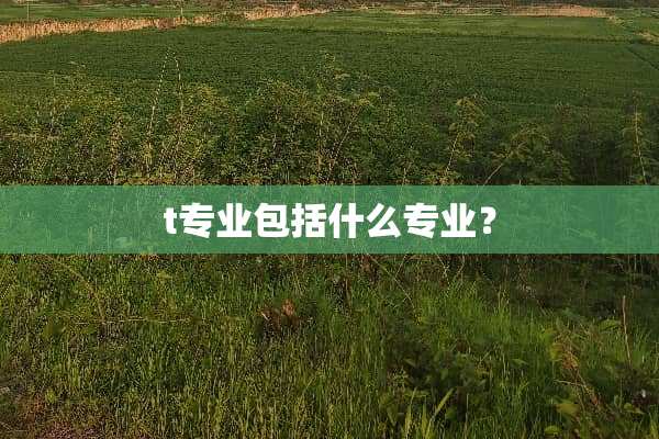 t专业包括什么专业？