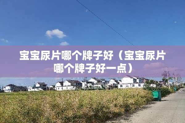 宝宝尿片哪个牌子好（宝宝尿片哪个牌子好一点）