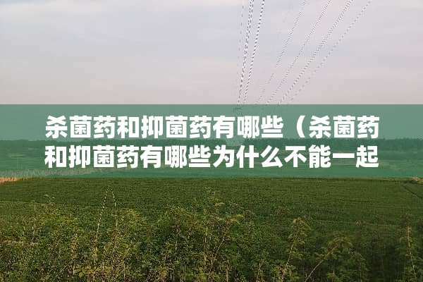 杀菌药和抑菌药有哪些（杀菌药和抑菌药有哪些为什么不能一起用）