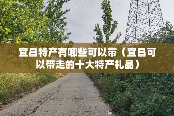 宜昌特产有哪些可以带（宜昌可以带走的十大特产礼品）