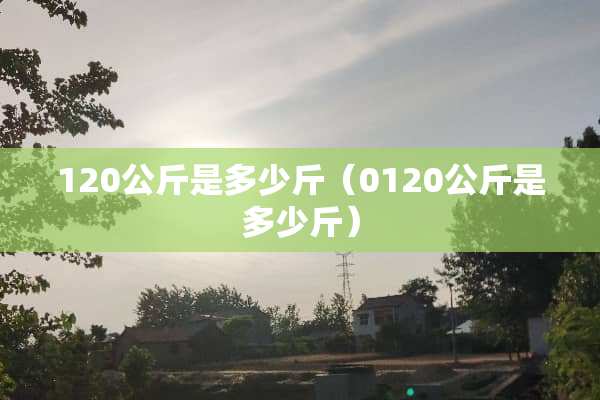 120公斤是多少斤（0120公斤是多少斤）
