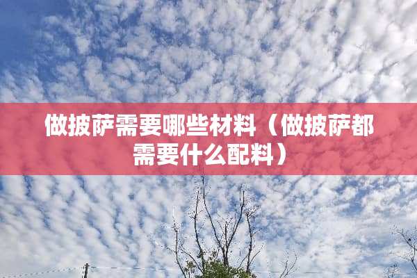 做披萨需要哪些材料（做披萨都需要什么配料）