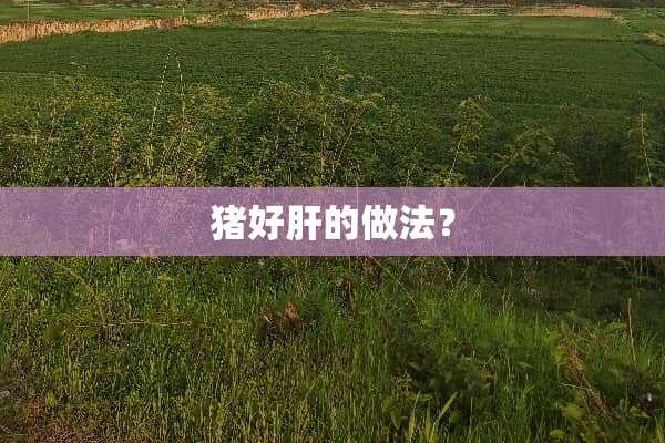 猪好肝的做法？