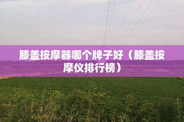 膝盖按摩器哪个牌子好（膝盖按摩仪排行榜）