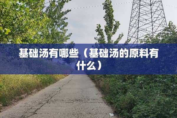 基础汤有哪些（基础汤的原料有什么）