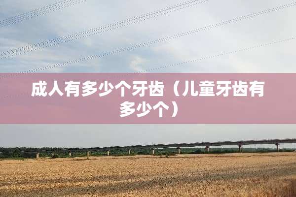**有多少个牙齿（儿童牙齿有多少个）