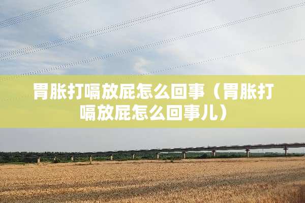 胃胀打嗝放屁怎么回事（胃胀打嗝放屁怎么回事儿）