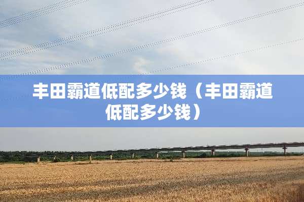 丰田霸道低配多少钱（丰田霸道低配多少钱）