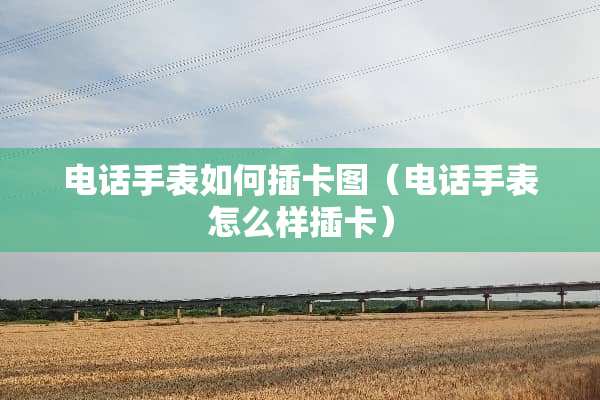 电话手表如何插卡图（电话手表怎么样插卡）
