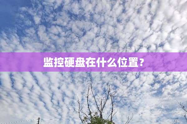 监控硬盘在什么位置？