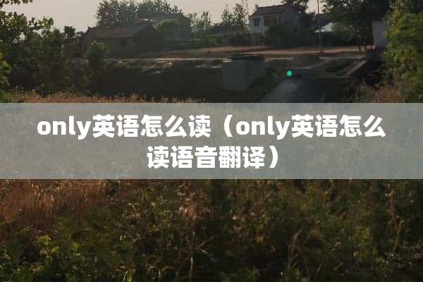 only英语怎么读（only英语怎么读语音翻译）