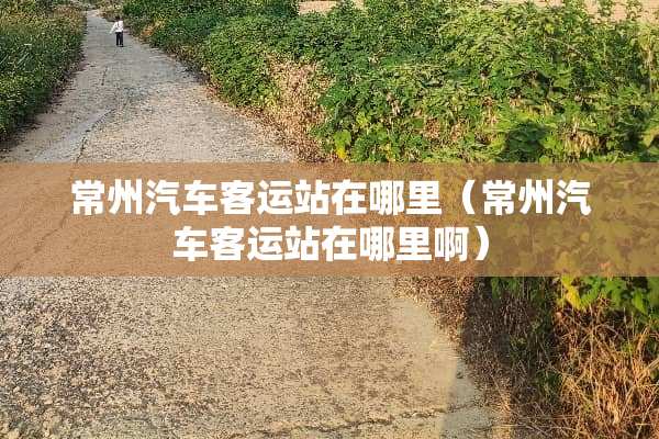 常州汽车客运站在哪里（常州汽车客运站在哪里啊）