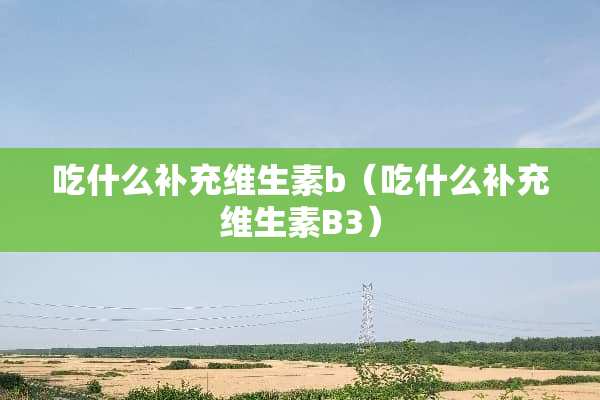 吃什么补充维生素b（吃什么补充维生素B3）