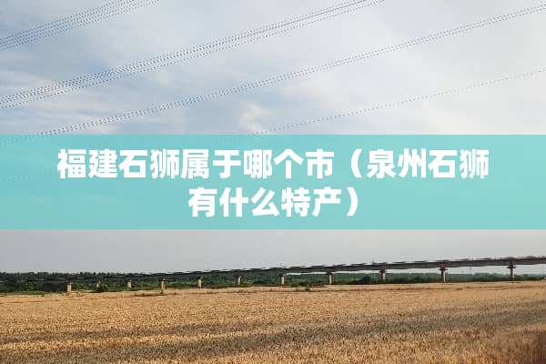 福建石狮属于哪个市（泉州石狮有什么特产）