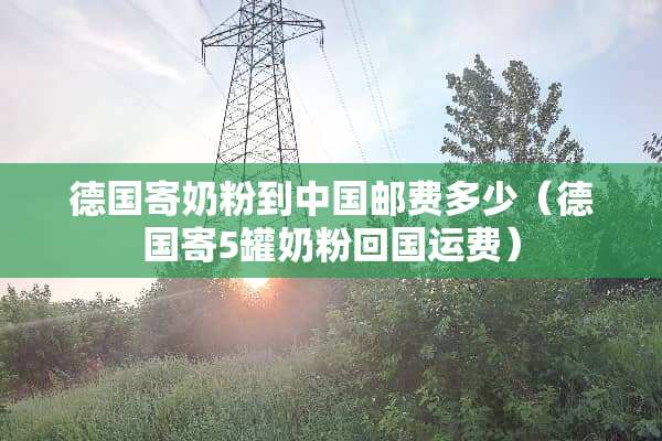 德国寄奶粉到中国邮费多少（德国寄5罐奶粉回国运费）