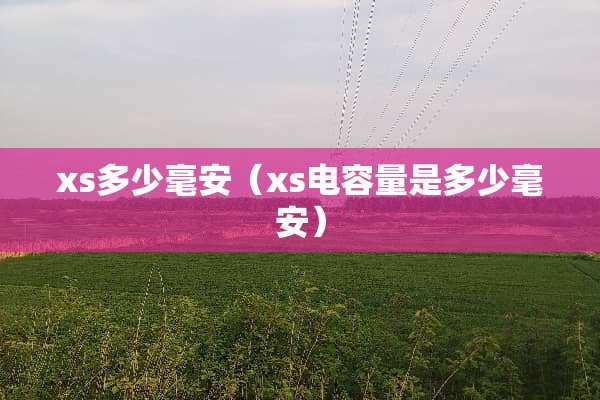 xs多少毫安（xs电容量是多少毫安）