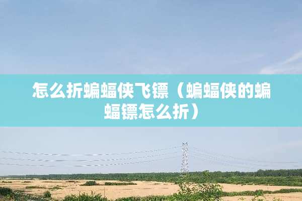 怎么折蝙蝠侠**（蝙蝠侠的蝙蝠镖怎么折）