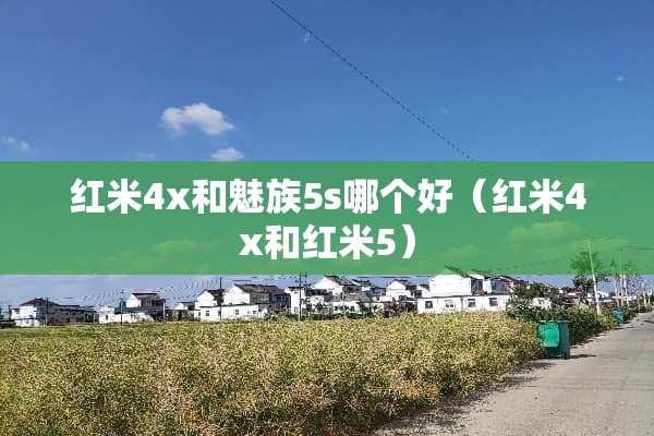 红米4x和魅族5s哪个好（红米4x和红米5）