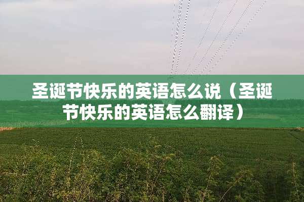 圣诞节快乐的英语怎么说（圣诞节快乐的英语怎么翻译）