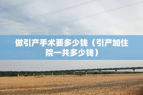 做引产手术要多少钱（引产加住院一共多少钱）