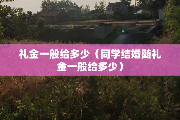 礼金一般给多少（同学结婚随礼金一般给多少）