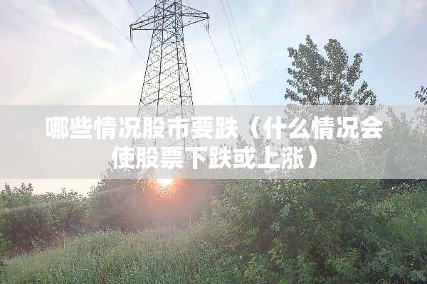 哪些情况股市要跌（什么情况会使股票下跌或上涨）