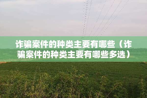 **案件的种类主要有哪些（**案件的种类主要有哪些多选）