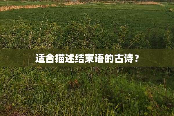 适合描述结束语的古诗？