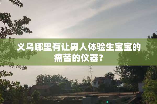 义乌哪里有让男人体验生宝宝的痛苦的仪器？