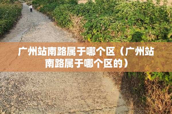 广州站南路属于哪个区（广州站南路属于哪个区的）