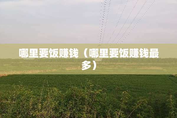 哪里要饭赚钱（哪里要饭赚钱最多）
