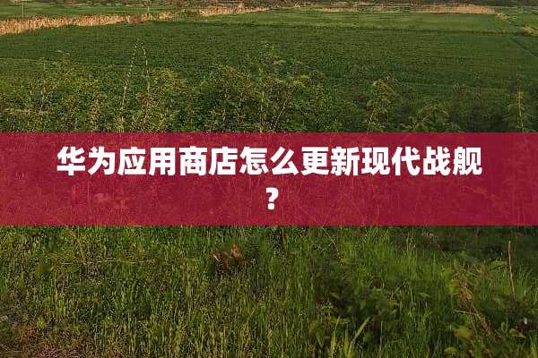 华为应用商店怎么更新现代战舰？