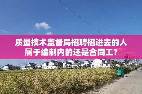 质量技术监督局招聘招进去的人属于编制内的还是合同工？