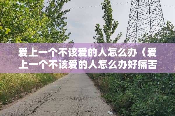 爱上一个不该爱的人怎么办（爱上一个不该爱的人怎么办好痛苦）