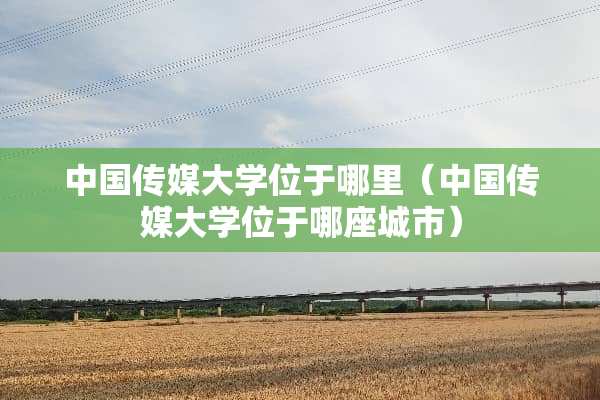 中国传媒大学位于哪里（中国传媒大学位于哪座城市）