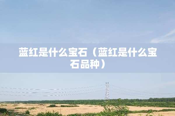 蓝红是什么宝石（蓝红是什么宝石品种）