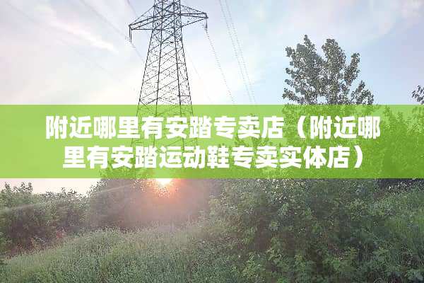 附近哪里有安踏专卖店（附近哪里有安踏运动鞋专卖实体店）