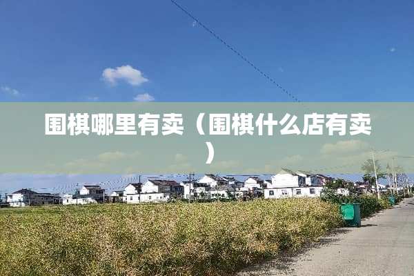 围棋哪里有卖（围棋什么店有卖）