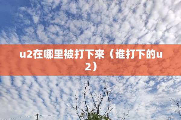 u2在哪里被打下来（谁打下的u2）