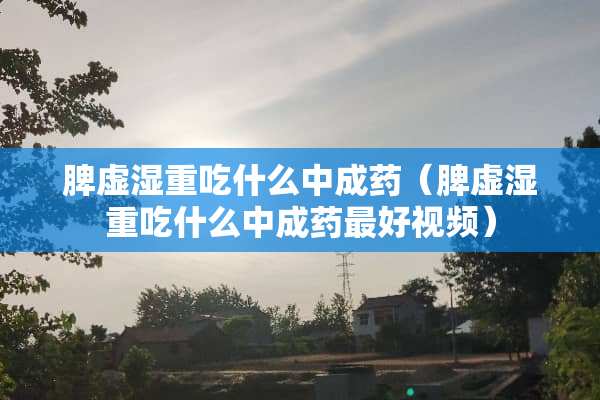 脾虚湿重吃什么中成药（脾虚湿重吃什么中成药最好视频）