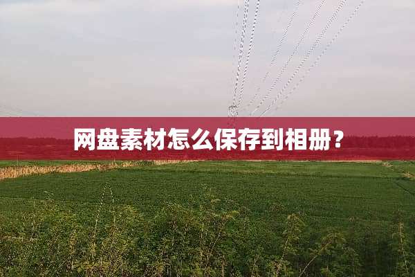 网盘素材怎么保存到相册？